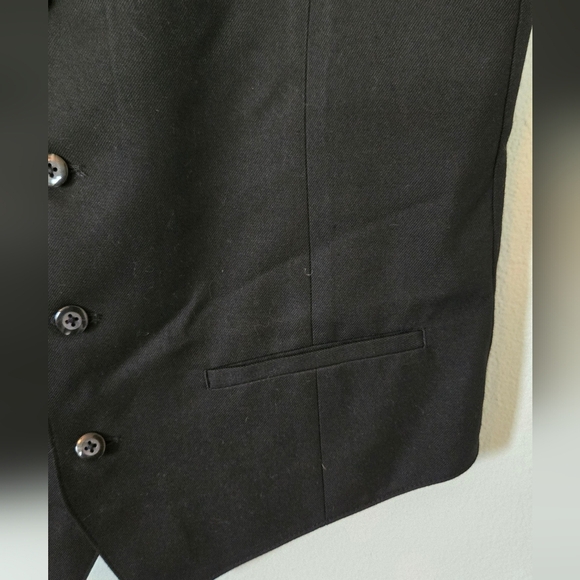 J. Ferrar | Black 5 Button Vest Size Small - Picture 5 of 9